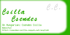 csilla csendes business card